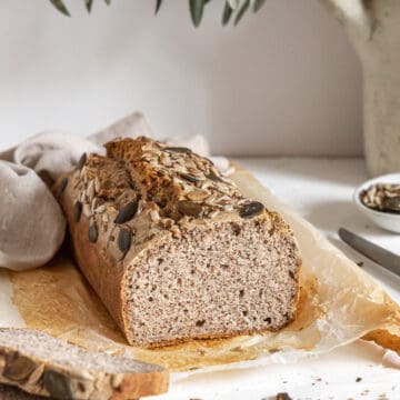 sliced loaf of buckwheat bread