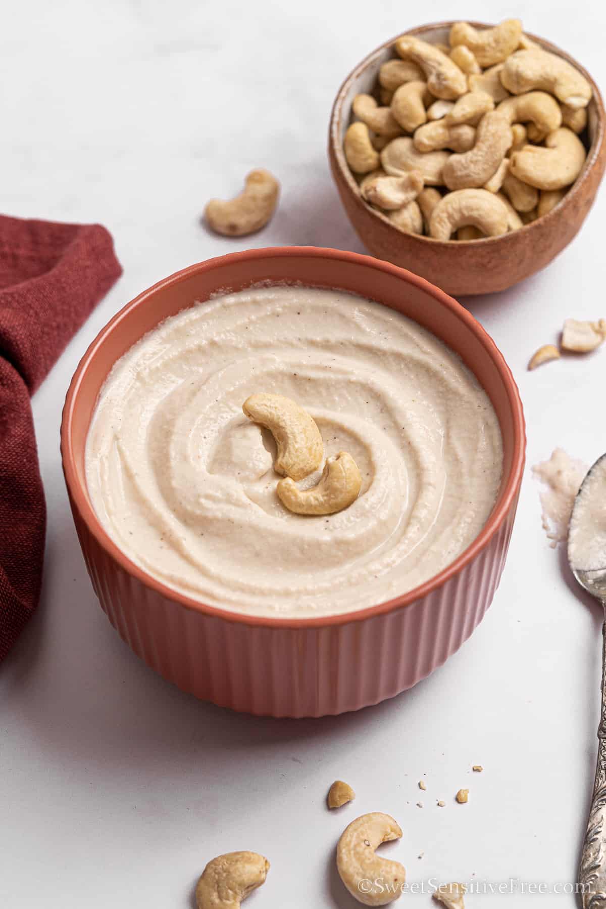 bowl with cashew sauce