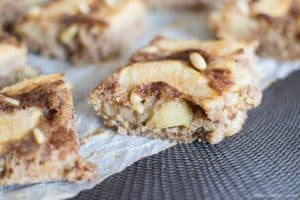 Apple raisins cinnamon squares gluten dairy free