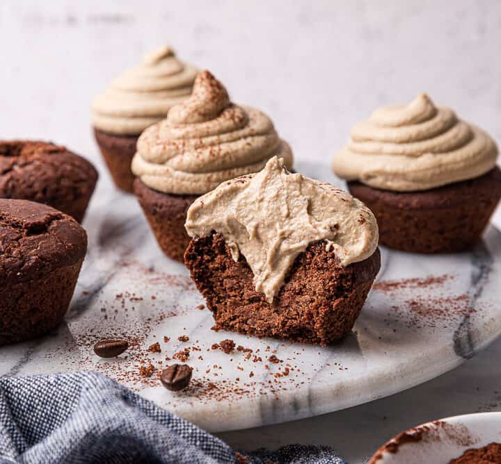 gluten free chocolate cupcakes with frosting