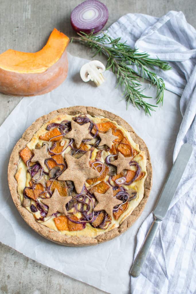 Gluten free vegan rustic vegetable pie 