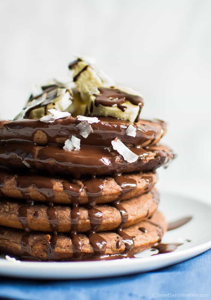 glutenfree chocolate pancakes without eggs butter