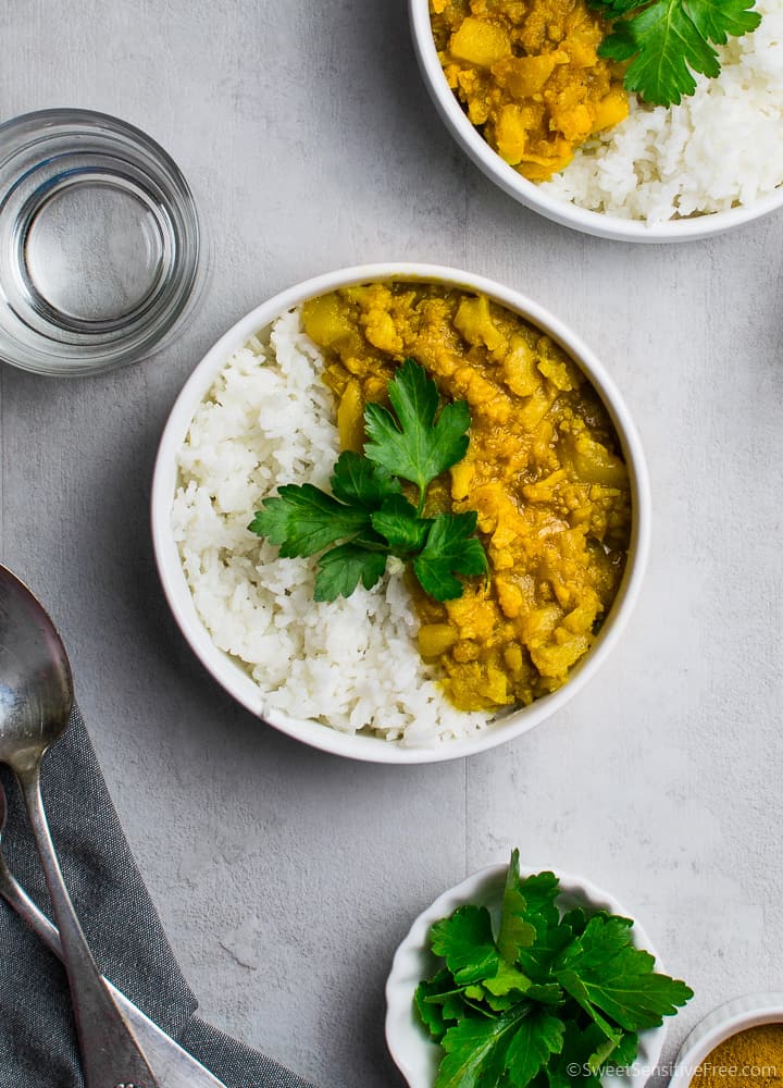 cauliflower potatoes vegan curry without coconut