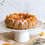 Vegan gluten free cake with soy yogurt and apricots