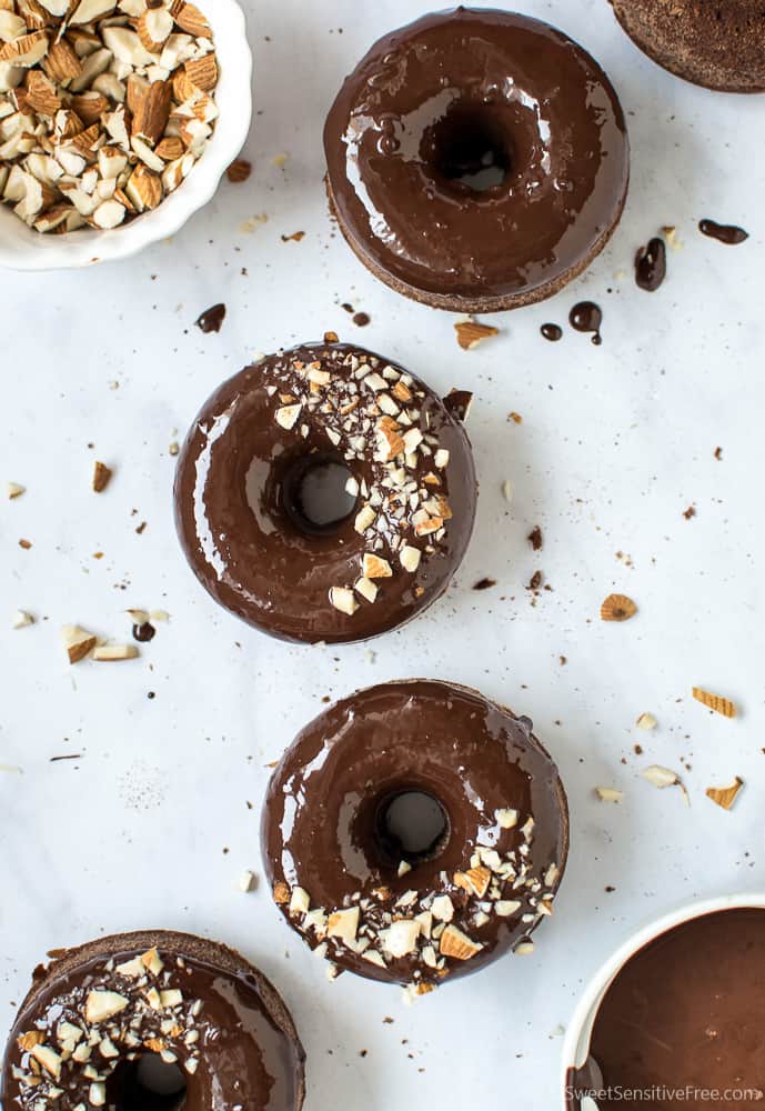Chocolate baked donuts gluten free dairy free egg free