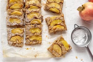 Gluten free vegan apple cake squares
