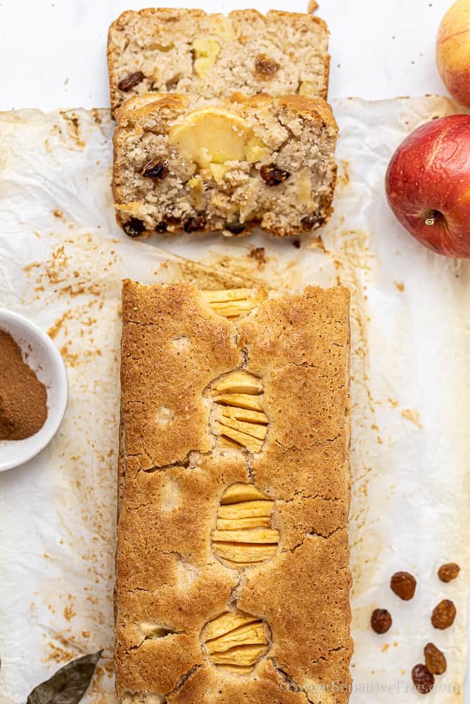 Gluten free Apple Loaf Cake without Dairy Eggs