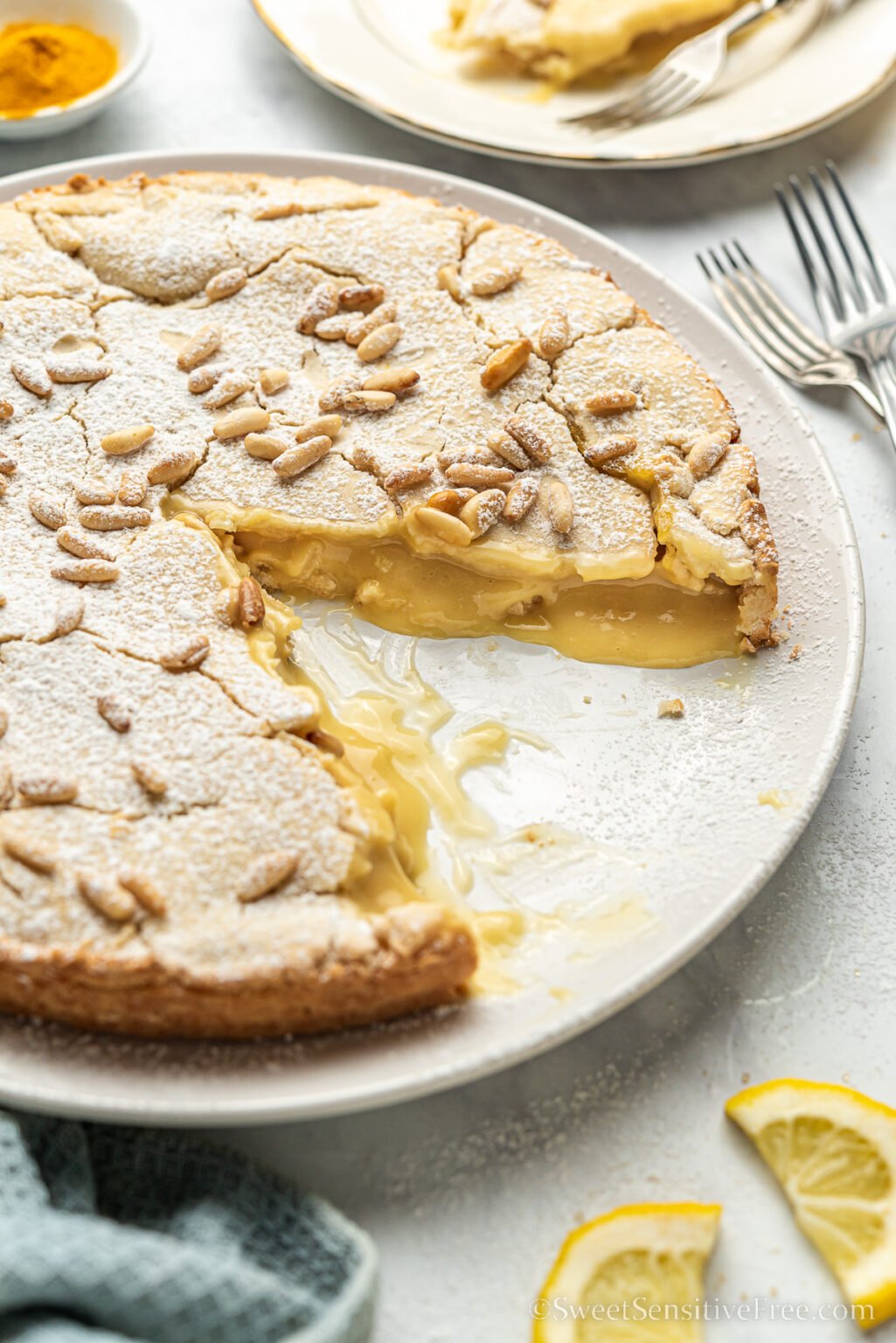 Gluten free Vegan Custard Pie