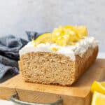 vegan gluten free lemon cake with coconut cream