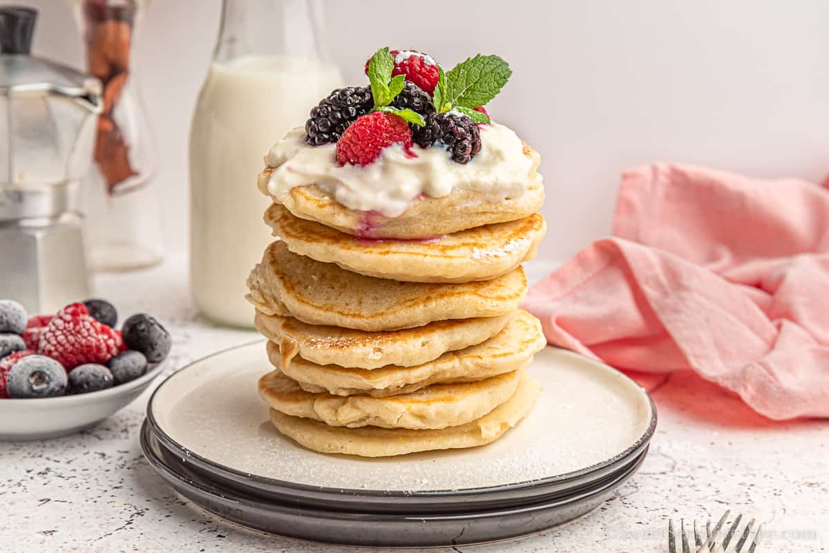 Easy Fluffy Gluten free Pancakes Vegan * Sugar free