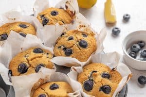 homemade gluten free vegan blueberry muffins