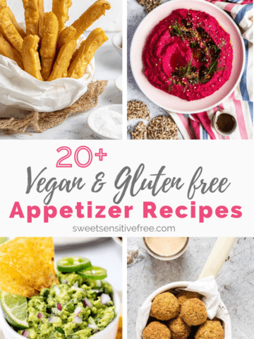 a selection of dairy free gluten free appetizers for party