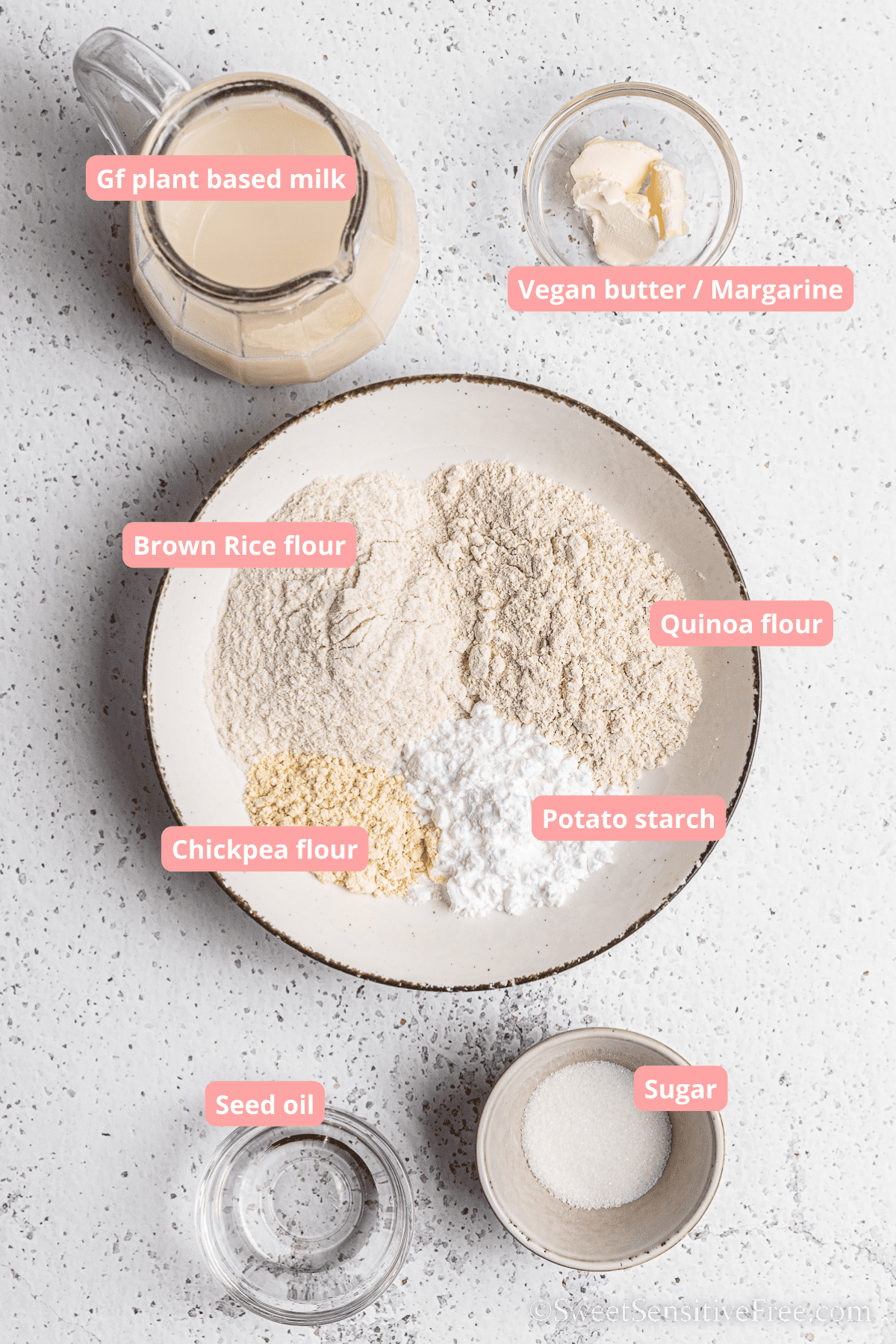 ingredients for gluten free crepes