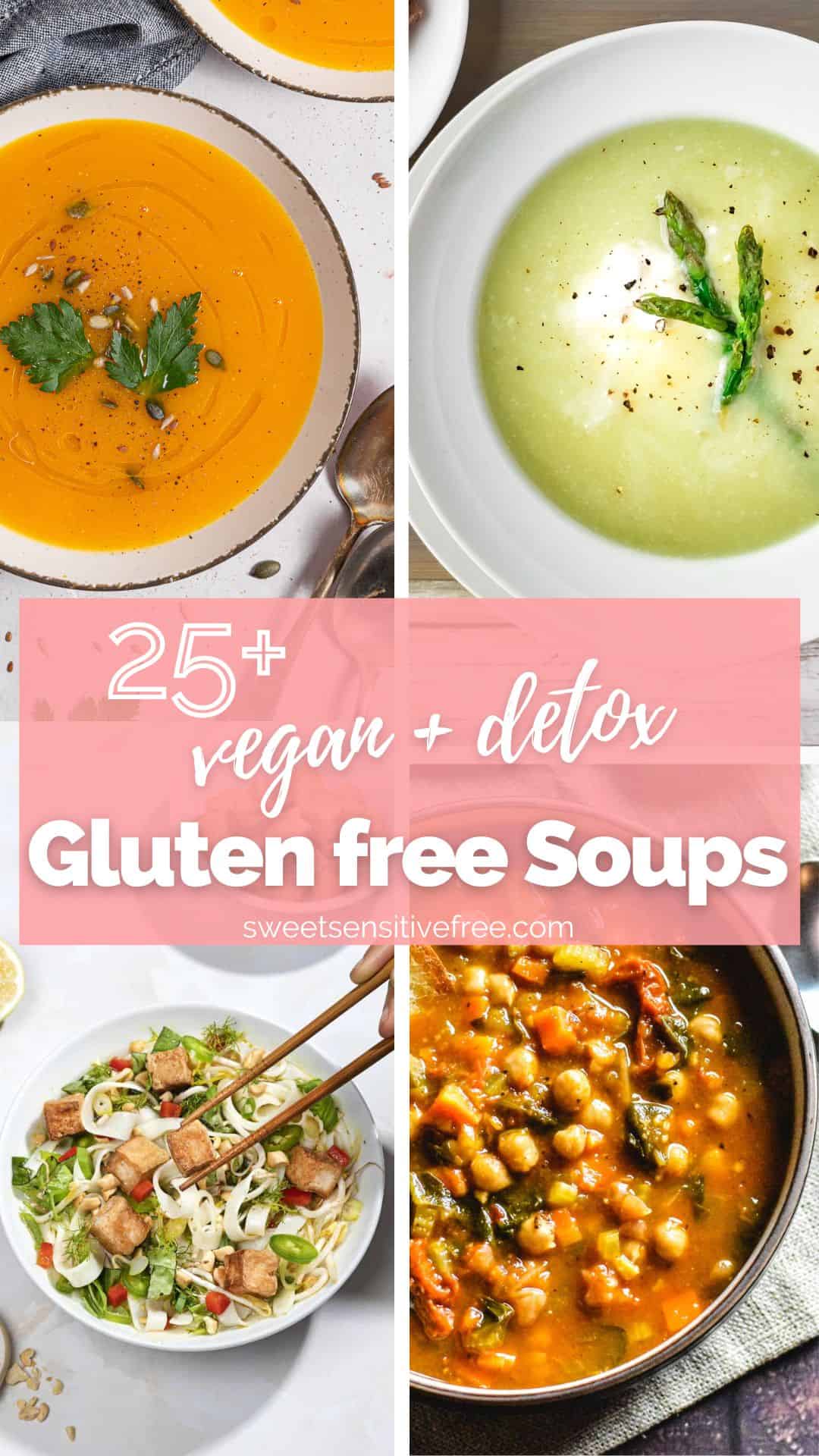 bowls with detox soups