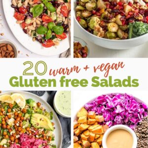 collage of salads