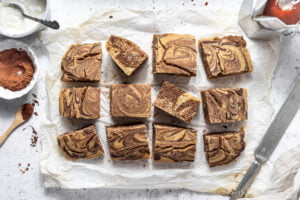 squares of gluten free marble cake
