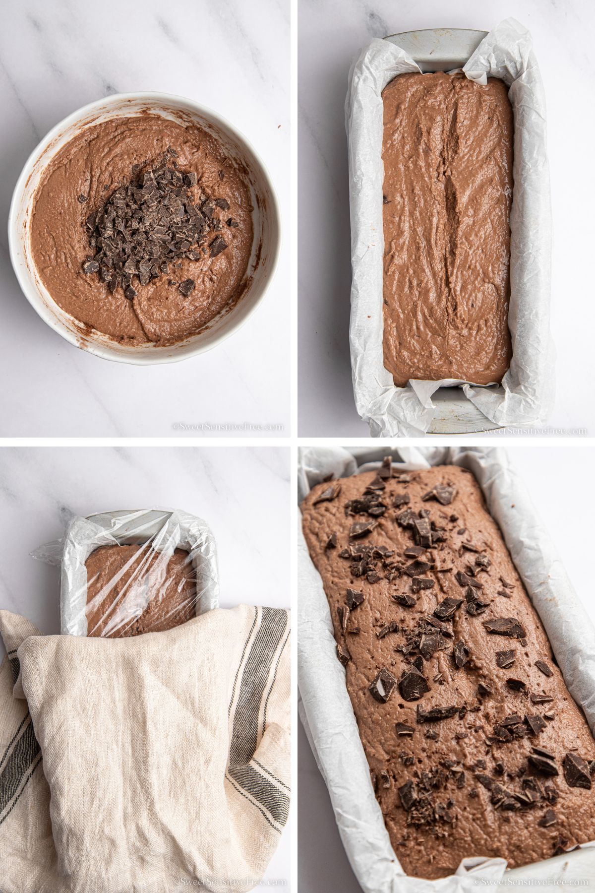 steps to make vegan chocolate bread