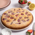 whole gluten free cake with strawberries