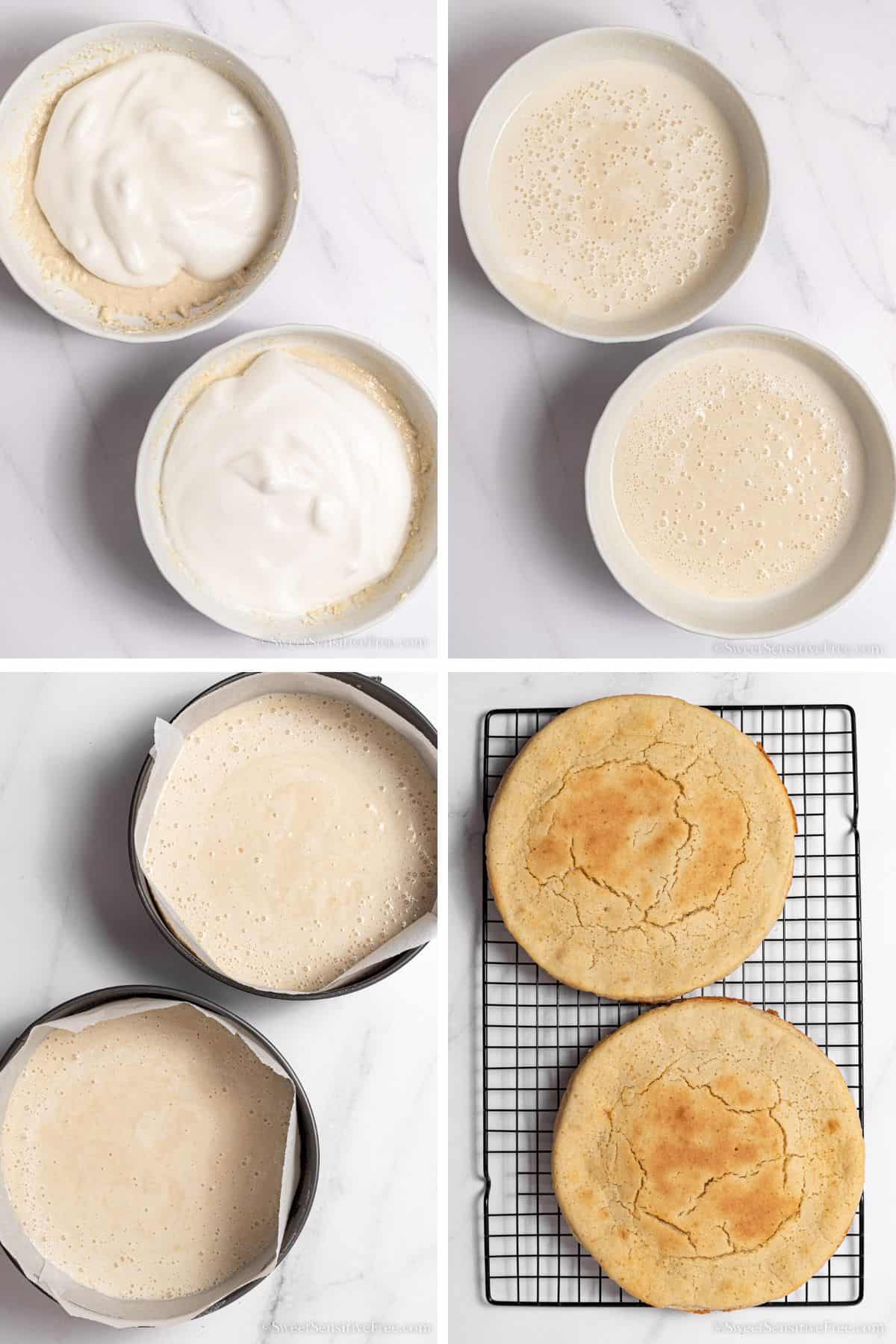 steps to make gluten free sponge cakes