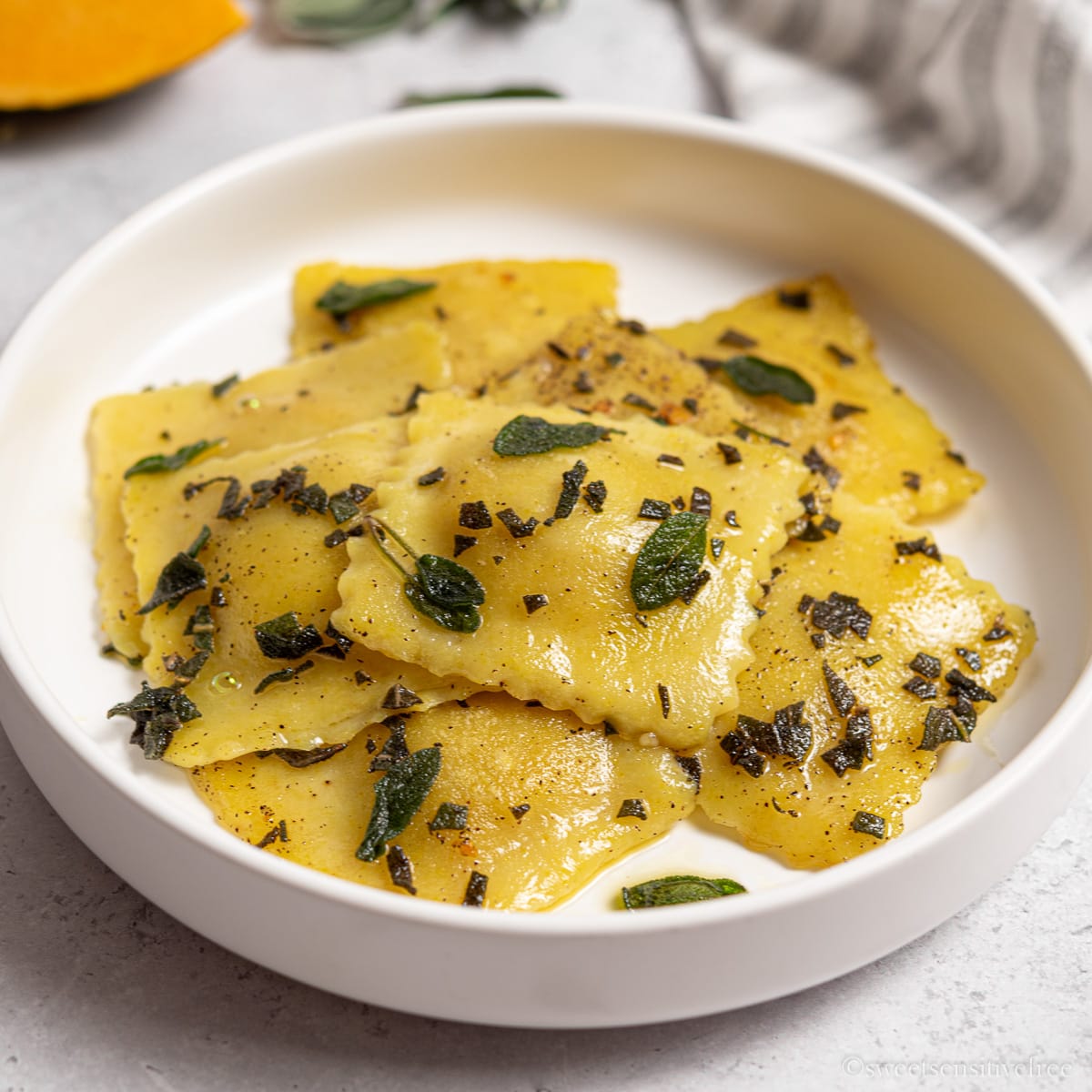 Gluten free Butternut Squash Ravioli (Eggless dough)